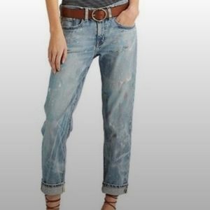 Lauren Ralph Lauren Avery Paint Splatter Boyfriend Jeans